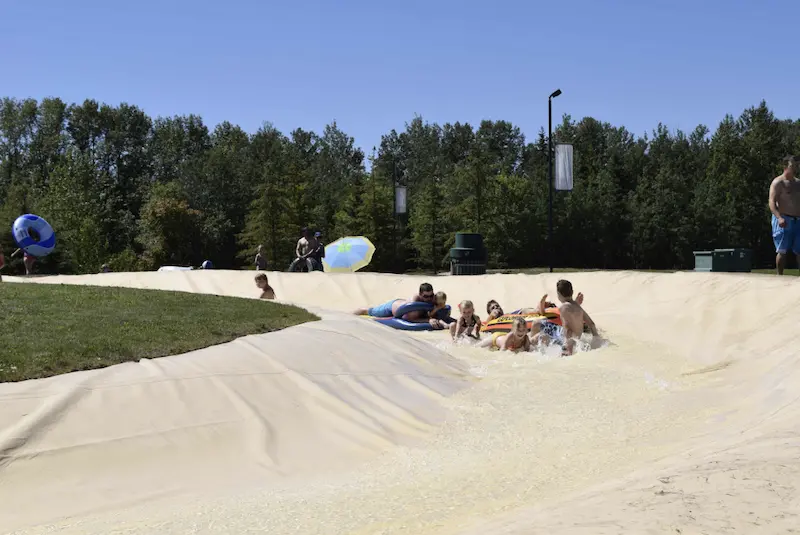 Water slides in Whitecourt